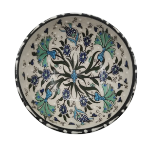 Geleneksel Motifli 16 Cm Sunumluk, Çerezlik Kase 2 Adet 04