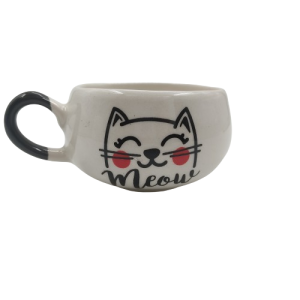 Nakkaş Çini Seramik Kupa Mug Kedili Meow Baskılı 13