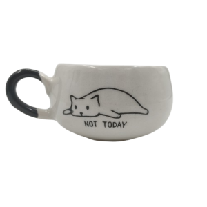 Nakkaş Çini Seramik Kupa Mug Not Today Baskılı 06