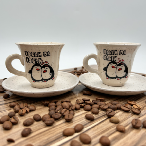 Nakkaş Çini Seramik Kupa Mug Karım Da Karım Kocam Da Kocam (2 Adet) - (Civciv Desenli) 09