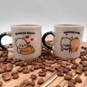 Nakkaş Çini Seramik Kupa Mug Karım Da Karım Kocam Da Kocam (2'li)  07