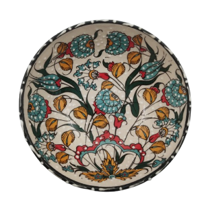 Geleneksel Motifli 16 Cm Sunumluk, Çerezlik Kase 2 Adet 06