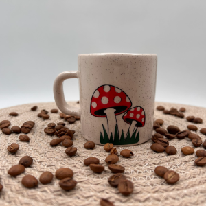 Nakkaş Çini Seramik Kupa Mug Mantar Baskılı 27