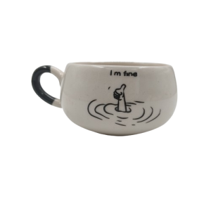 Nakkaş Çini Seramik Kupa Mug I'm Fine Baskılı 09